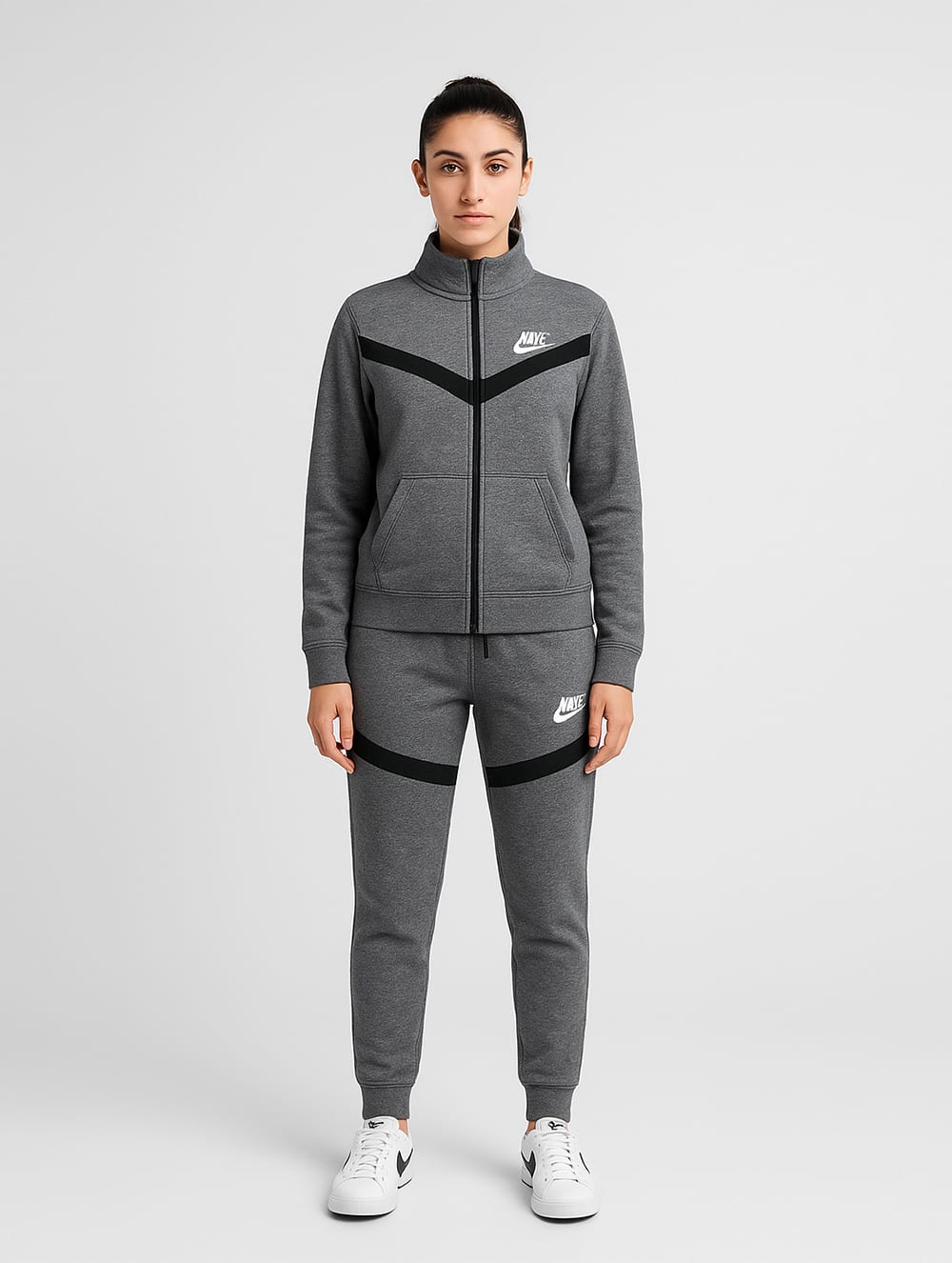 Nik Woman's Track Suit - Dark Grey